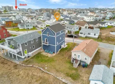 Aerial view of the house
