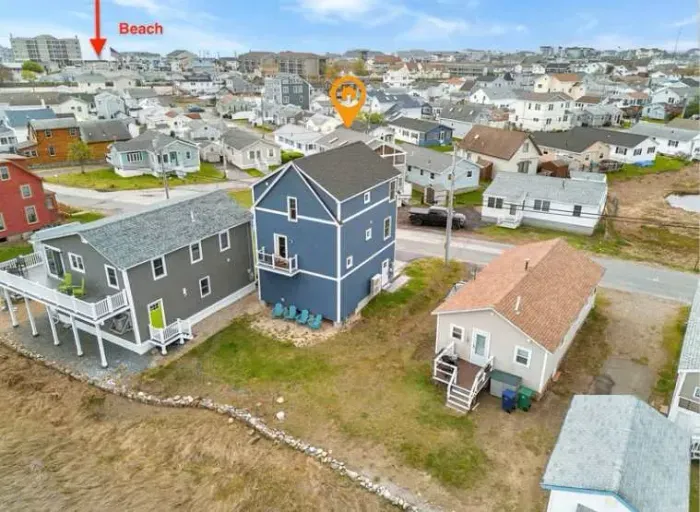 Aerial view of the house
