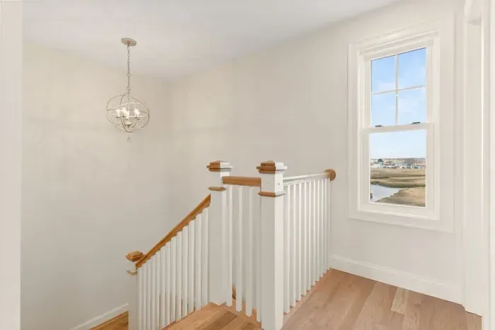 Stairs leading up to the second floor