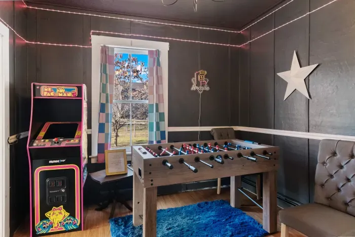 The Game Room, with arcade, ping pong, lots of games, foosball and Connect 4! 