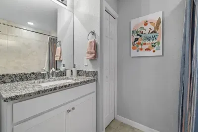 Bathroom #2 with shower tub.