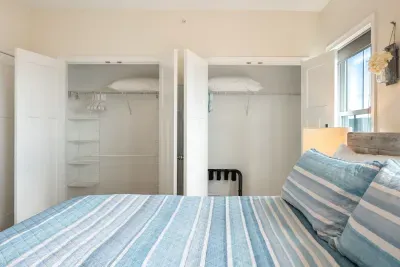 Plenty of closet space in the primary bedroom