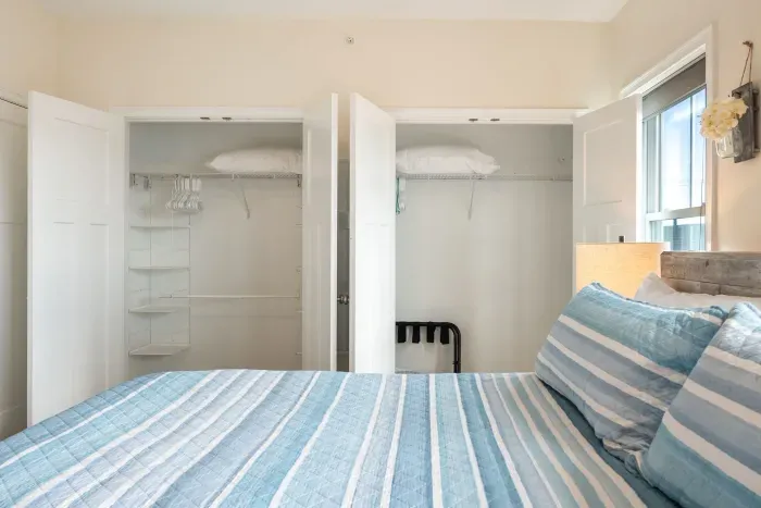 Plenty of closet space in the primary bedroom