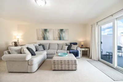 The large and super comfy couch in the living room!