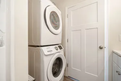 Washer and dryer located in the primary ensuite