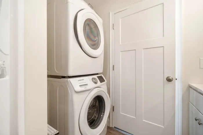 Washer and dryer located in the primary ensuite