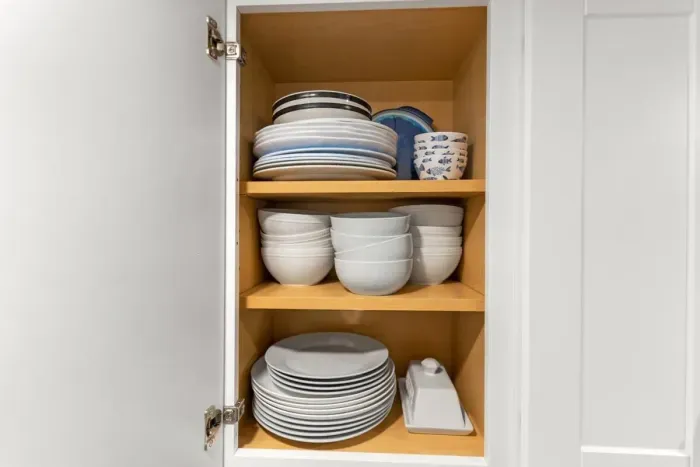 Kitchen is fully stocked with all the essentials! including cups, utensils, and plates
