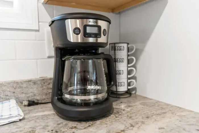 Drip coffee maker with coffee provided