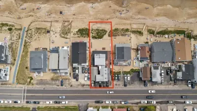 Aerial view of lot, condo is on 2nd level
