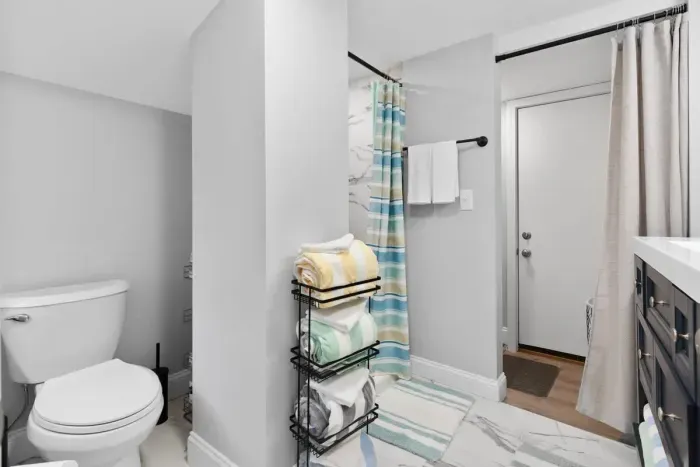 Bathroom with standing shower