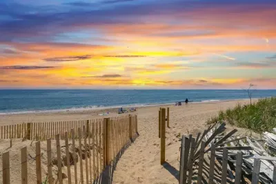 Direct beach access right outside your door