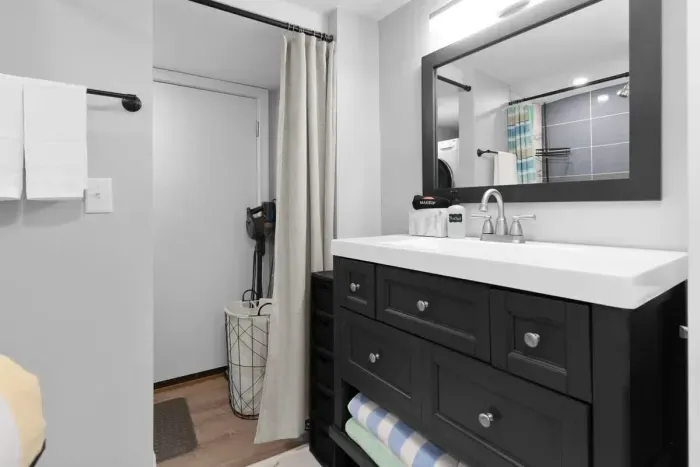 Bathroom with standing shower