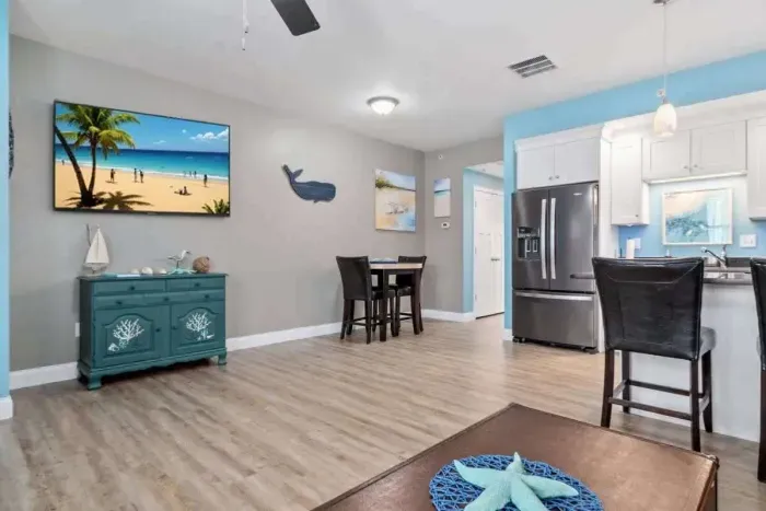 Open living room & kitchen