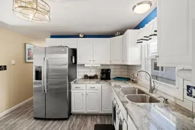 Fully equipped kitchen with updated appliances