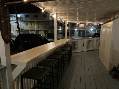 The bar - it has seating for 8 people