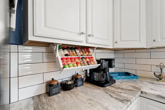 Fully equipped kitchen with updated appliances