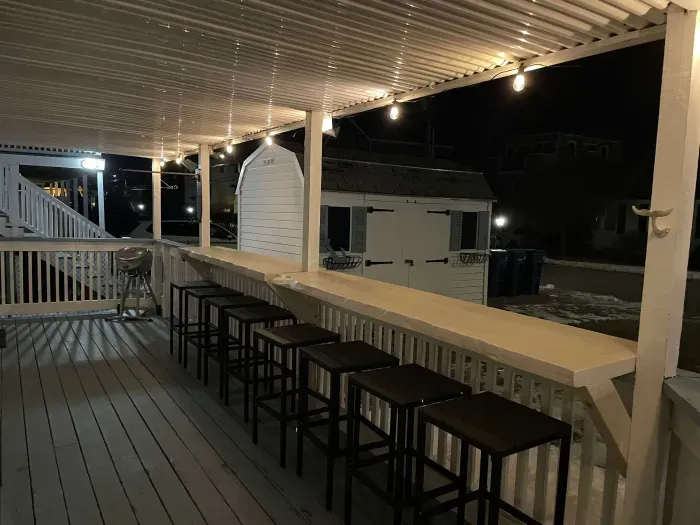 The bar - it has seating for 8 people