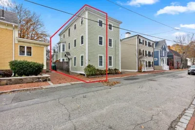 Front entrance, this property is a townhouse with a private entrance and off-street parking.