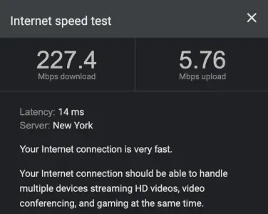 Lightning-fast internet connection