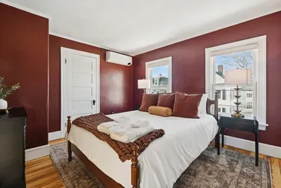 Bedroom #2 with a queen bed and smart TV. Clean linens provided.