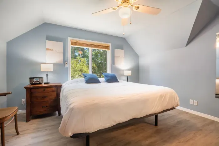 Primary bedroom with king bed