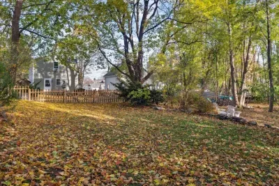 Spacious fenced-in backyard