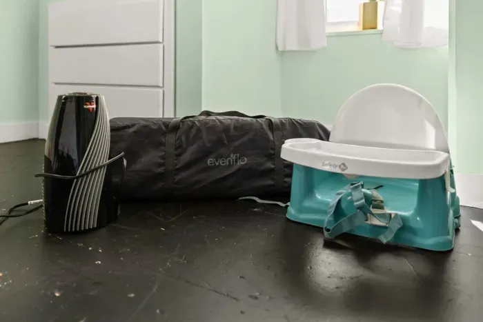 Pack n play, booster seat and 2 space heaters provided!