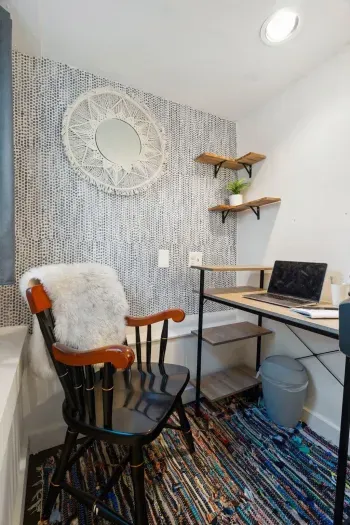 Office nook with plenty of light to help you focus for work.