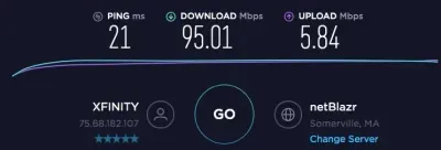 High speed internet for all of your work or entertainment needs!