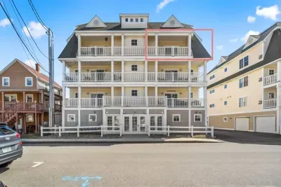 Street view of our condominium building. A half block to the beach. Condo is located on top floor, oceanside.