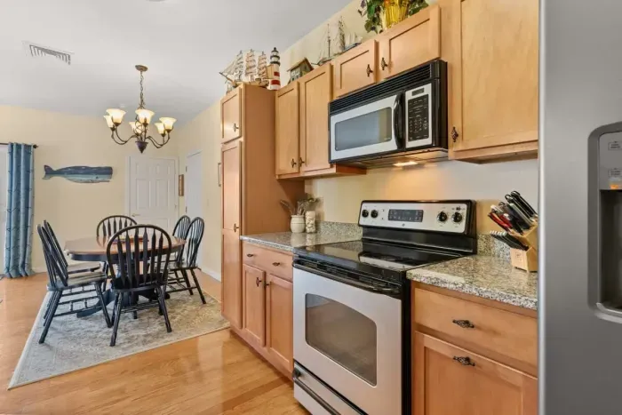 Fully equipped kitchen perfect for cooking and enjoying home-cooked meals.
