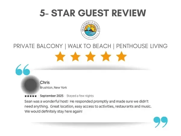 5 Star Review from a Recent Guest