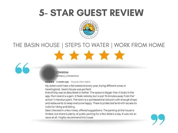5 Star Review from a Recent Guest