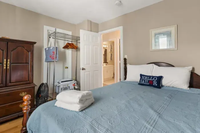 Bedroom #1, on first floor, with queen bed