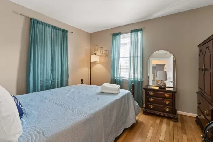 Bedroom #1, on first floor, with queen bed