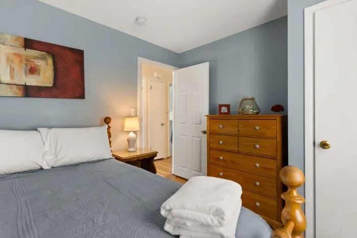 Bedroom #3, on first floor, with queen bed