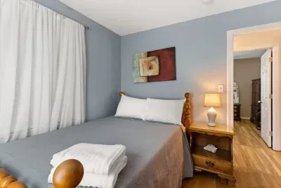 Bedroom #3, on first floor, with queen bed
