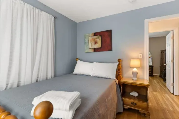 Bedroom #3, on first floor, with queen bed