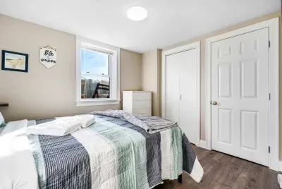 Bedroom #4 with queen bed and ample closet space.  Clean linens provided.