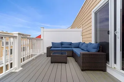 Private balcony off the second floor game room.
