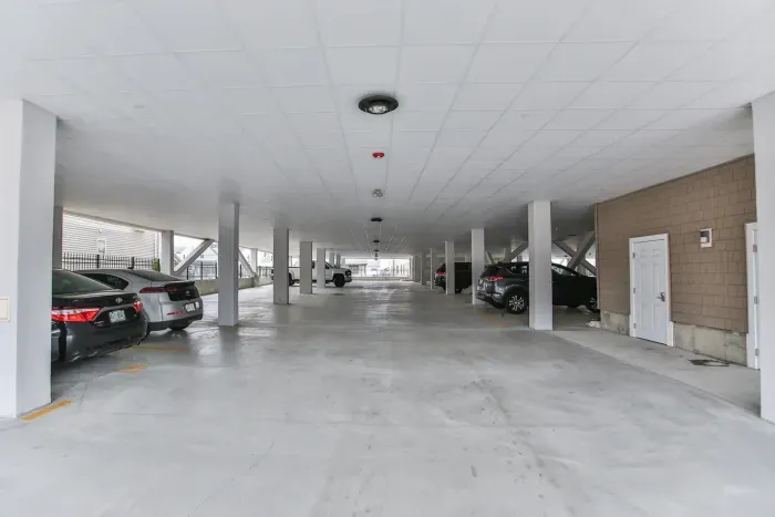 Covered garage with 2 exlusive parking spots for our unit.