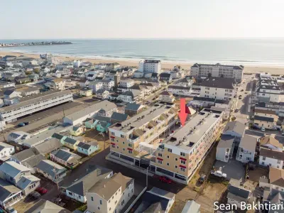 Aerial view of "Ashworth Place", just steps to the beach, boardwalk and top attractions.