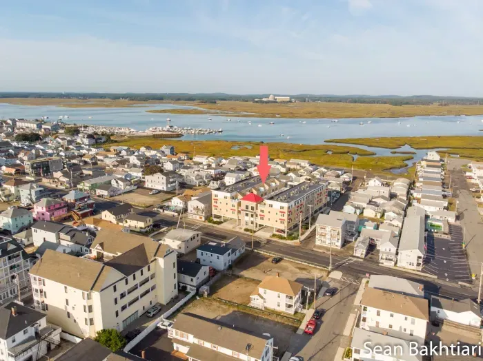 Aerial view of "Ashworth Place", just steps to the beach, boardwalk and top attractions.