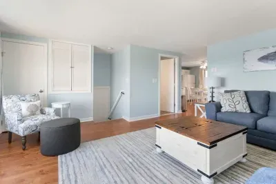 Living room with stunning unobstructed views of the ocean