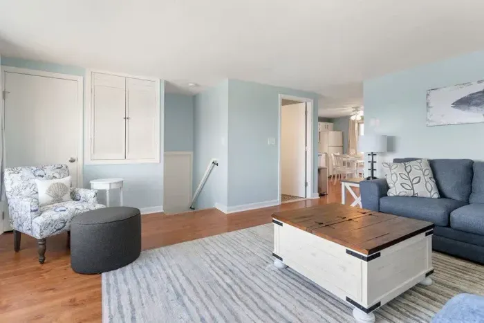 Living room with stunning unobstructed views of the ocean