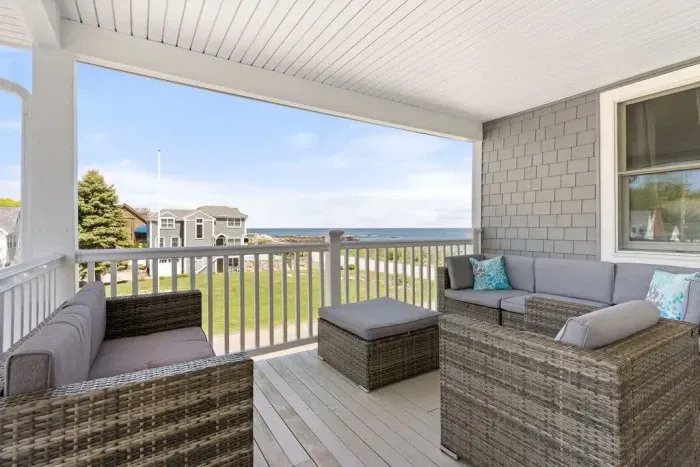 Your own covered deck with ocean views!