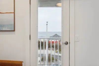 Access to the private balcony off of the living room