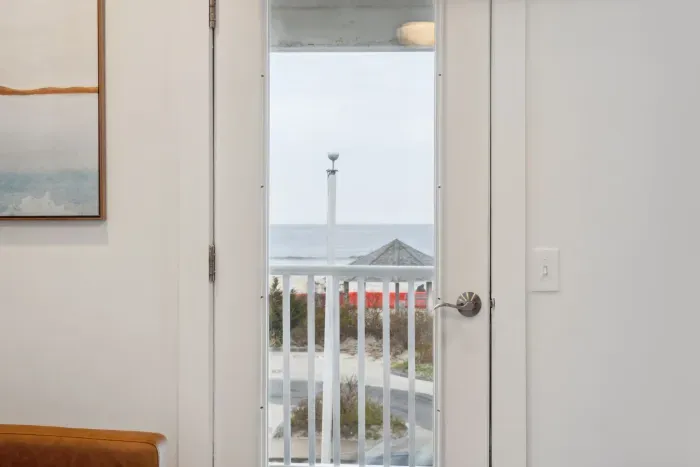 Access to the private balcony off of the living room