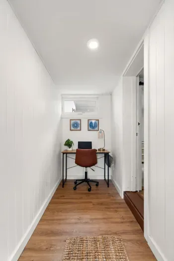 Dedicated office/"work-from-home" space in back of home.