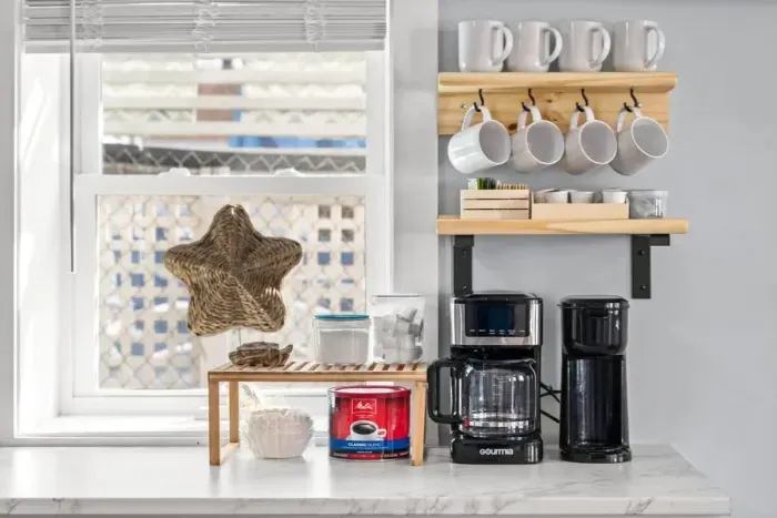 Coffee station - drip coffee maker &B Keurig coffee maker